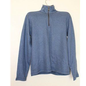 High Sierra Men's 1/4 Zip 100% Cotton Jacket - Blue, Size: S